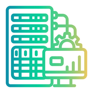 dedicated server Line Gradient Icon