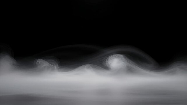 smoke wisps over black background abstract fog motion