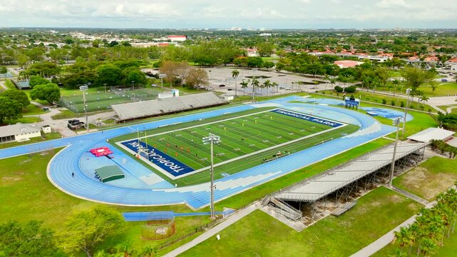 Soccer game at Tropical Park Miami which is a public municipal park