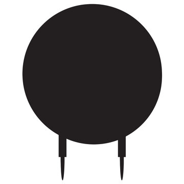 ceramic disc capacitor electronic component icon vector