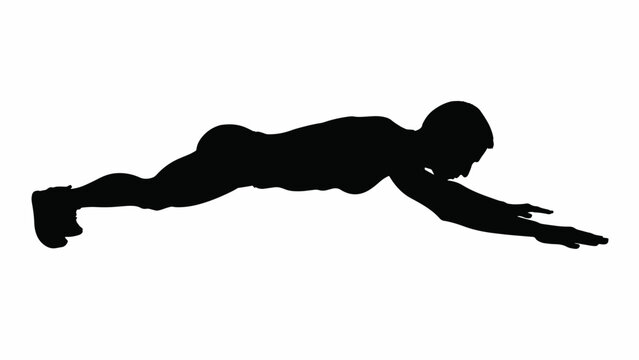 Man doing push up exercise.