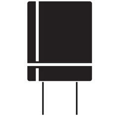 Fototapeta premium rectangular film capacitor marked body component icon