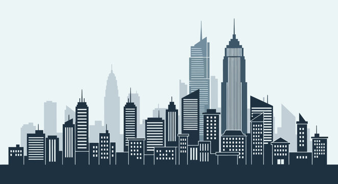 City Skyline Urban Landscape.