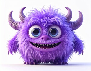 Obraz premium Whimsical furry character with tiny teeth and charming expression.