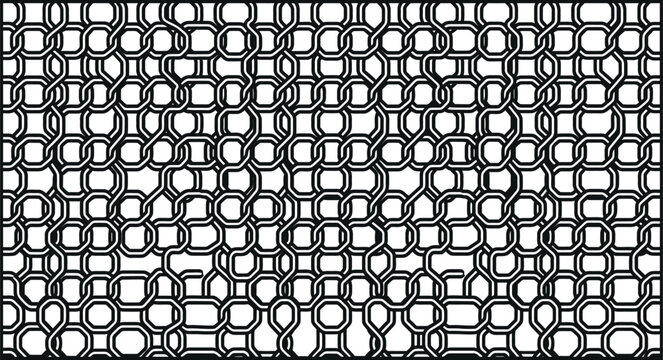 Interlocking chain link architecture cad hatch pattern for design software
