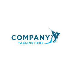 Fototapeta premium Marlin fishing logo vector illustration. Marlin vector logo.