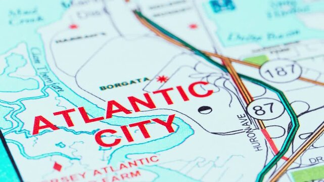 Atlantic City New Jersey Map Casino Boardwalk