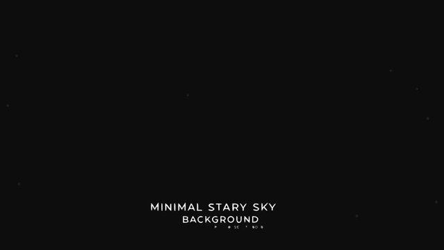 Minimal starry night sky background with scattered white stars on black high quality professional detailed