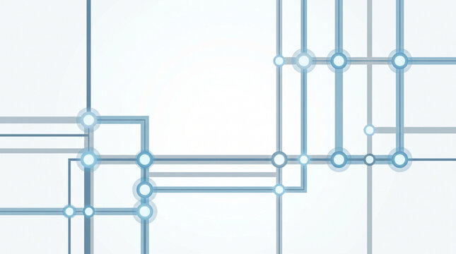 Geometric, blue, circuit board pattern, technology background, connections concept