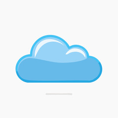 Fototapeta premium Stylized blue cloud illustration