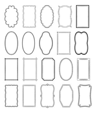 Minimalist Double Line Vector Frame - Simple Geometric Border for Invitations and Certificates