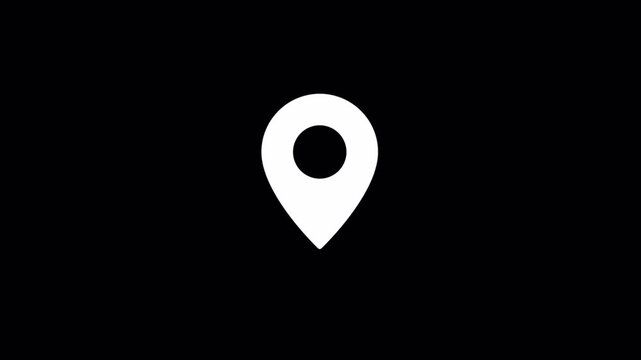 location pin animation, map marker icon, navigation pointer effect, gps tracking overlay, alpha channel background