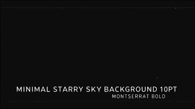 Minimal starry sky background with scattered white stars and dark text overlay high quality professional