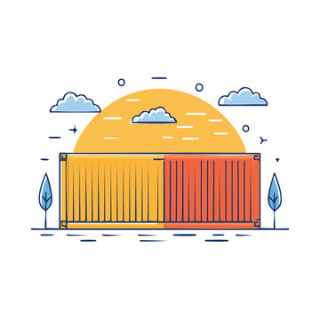 Shipping Containers at Sunset