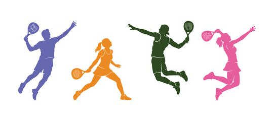 padel team battle pose silhouette © James