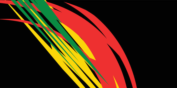 Abstract background with Jamaican color theme and some copy space area