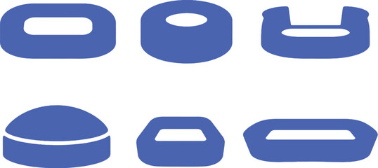 stadium structure silhouette set minimal arena shapes vector eps design © Bui