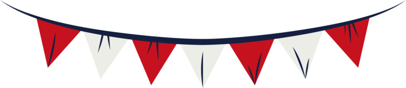 Red and White Flag Ornament Banner Illustration For Hari Pahlawan Day