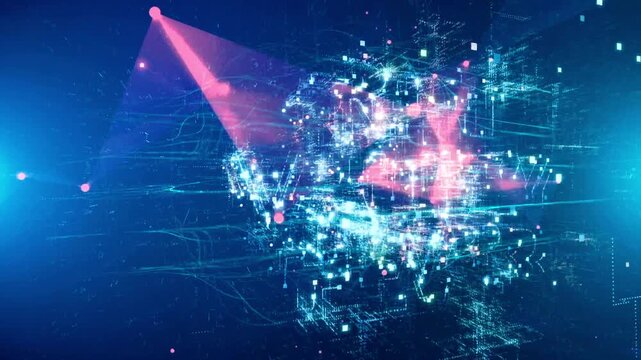4K Ultra HD footage of a Rift Valley Fever title animation featuring RVF viral pathogen particles and dynamic medical typography design.