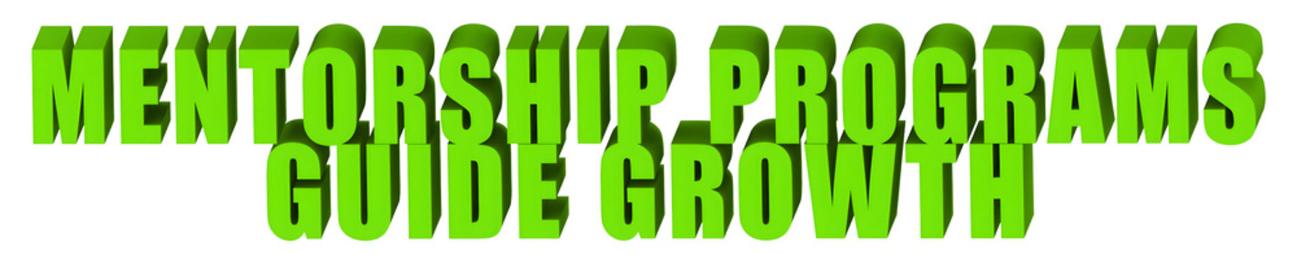 Mentorship Programs,Guide Growth  , 3d text