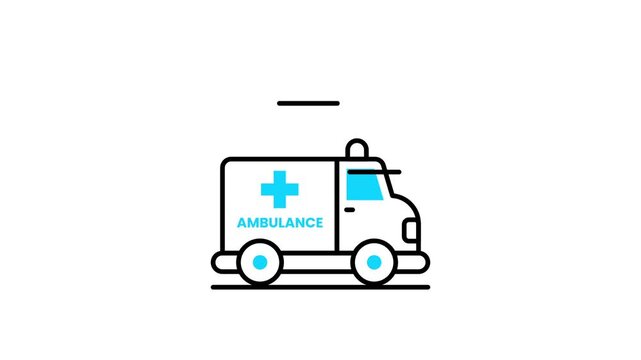 Ambulance Service Icon Animation