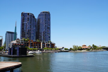 Fototapeta premium Landscape of Elizabeth Quay of Perth - Western Australia