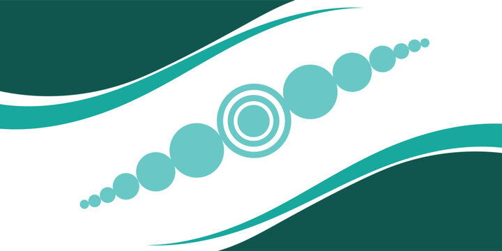 Abstract Teal Circular Bead Chain Design.