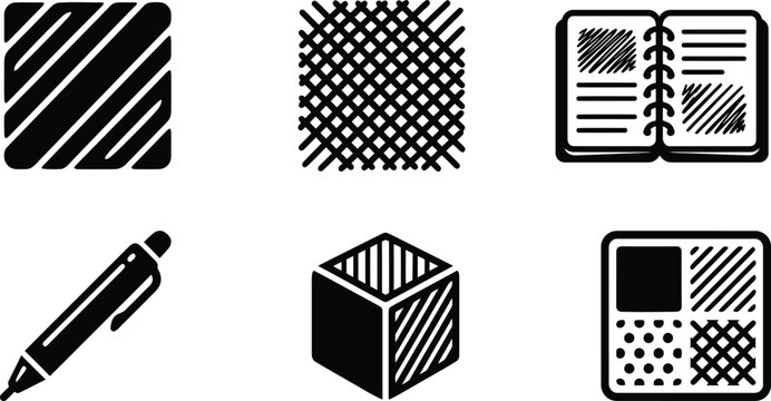 Hand Drawn Architectural CAD Hatch Patterns and Drafting Tools Vector Set