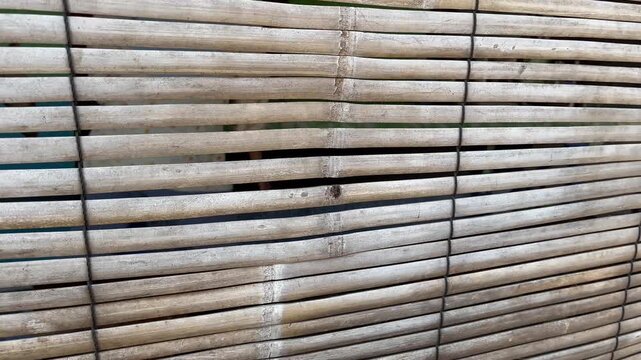 Detailed Texture of Traditional Handcrafted Bamboo Blinds