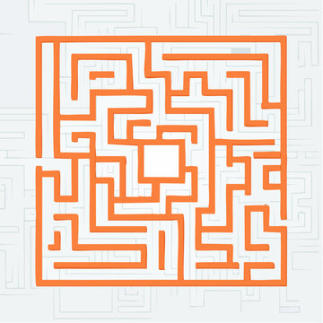 Orange Maze with White Center