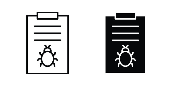 Bug report icon Illustration set Eps10