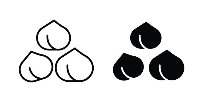 Chickpeas hummus icon Illustration set Eps10