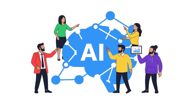 People Working With Artificial Intelligence.