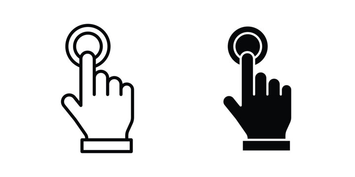Finger control icon Illustration set Eps10