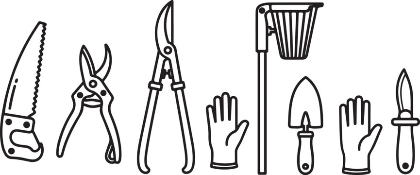 Set of black scissors icons isolated on white background Vector