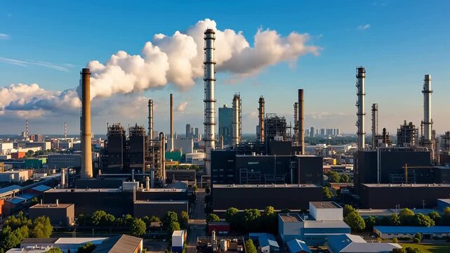 Industrial Skyline Transformed by Nature