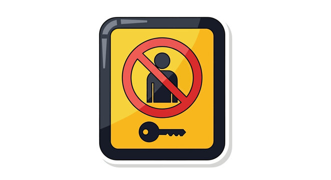 No Entry Prohibited Sign Board Symbol.