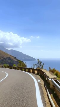 Amalfi Coast, Mediterranean Sea, Italy.