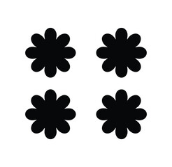 Obraz premium Professional simple flower shape icon for a modern minimalist brand.