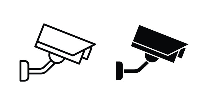 Security camera icon Illustration set Eps10