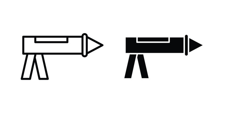 Sealants gun icon Illustration set Eps10