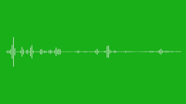 audio spectrum visualizer pulsating green screen video. Sound waveform spectrum animation, Audio waveform spectrum animation with alpha channel, Sound wave audio spectrum green screen, line audio wave