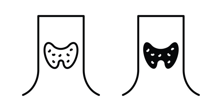Thyroid icon Illustration set Eps10