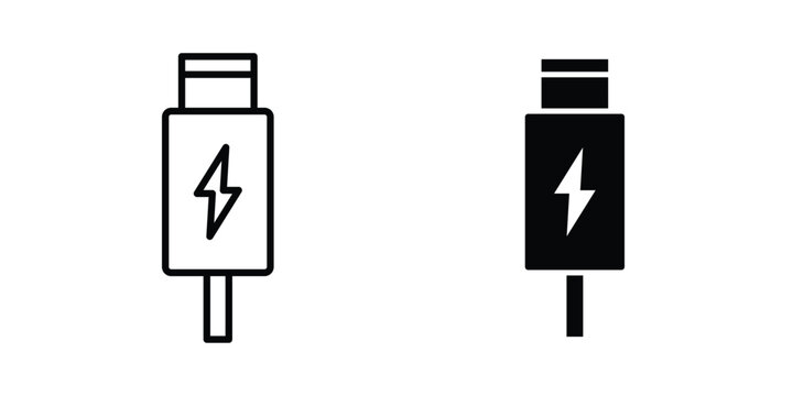USB type c icon Illustration set Eps10