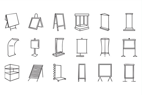 Marketing Display Icons for Event Booths And Promotional Presentations