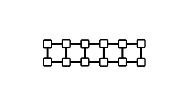 A wide segmented rectangular icon with multiple connecting nodes along the edges showing a multi-node selection or mesh gesture