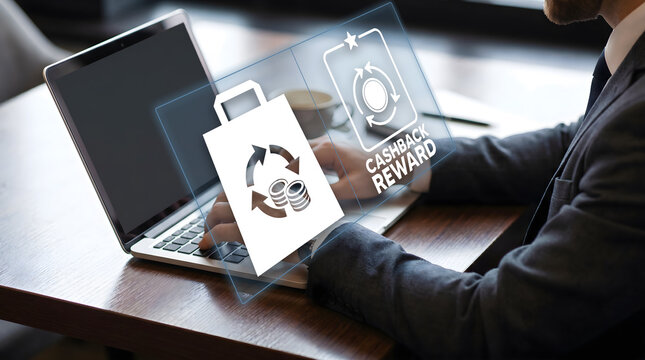 Cashback reward system with digital payment incentives and fintech loyalty interface