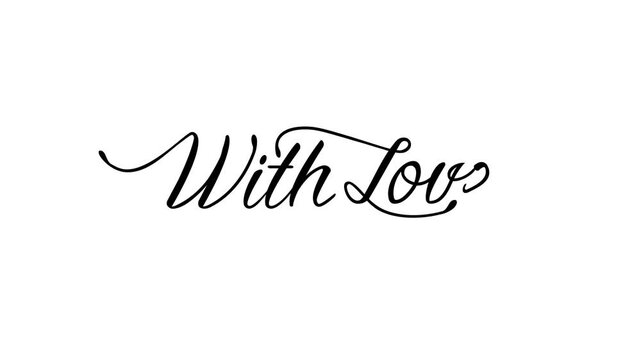 With Love Handwritten Calligraphy Animation