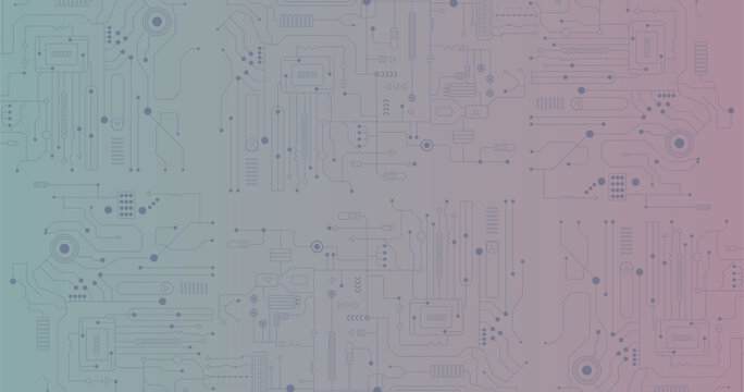 High tech technology geometric and connection system background with digital data abstract. 