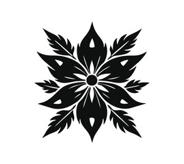 Obraz premium Professional sunflower silhouette in a modern starburst style floral logo.